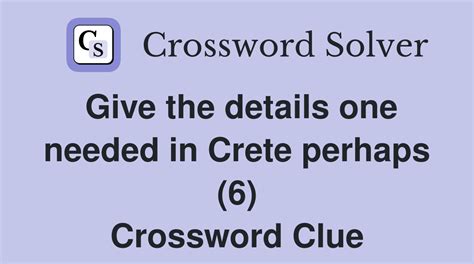 give details crossword clue|Give details to